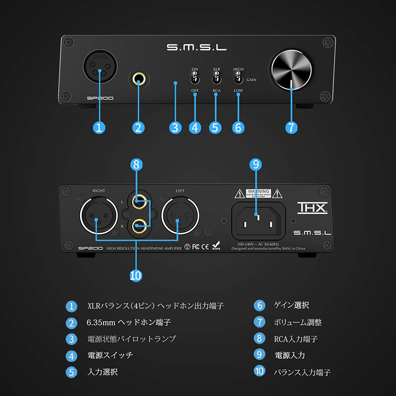 コスパは最高？のTHX AAA搭載ヘッドホンアンプ「S.M.S.L SP200